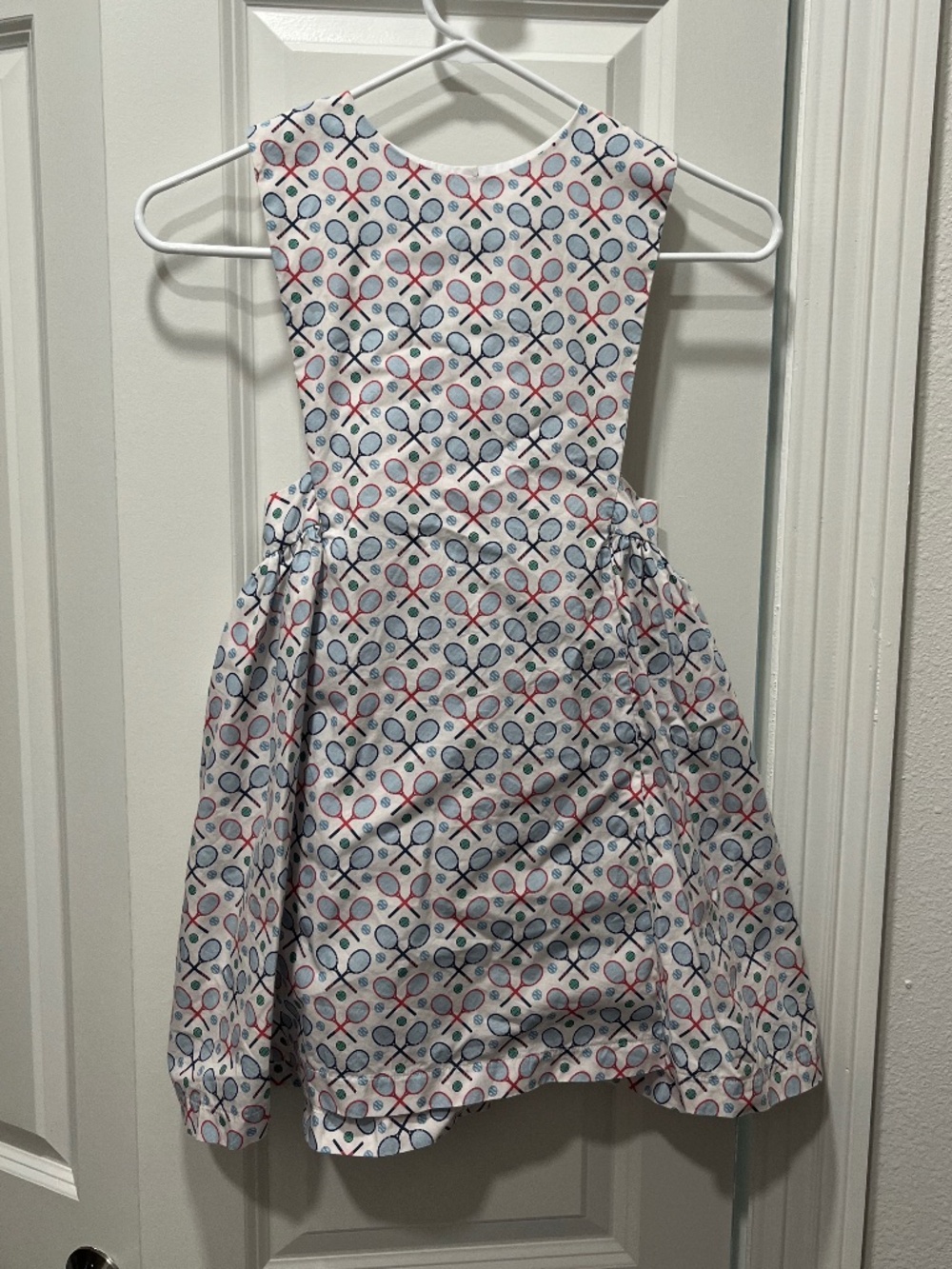 James & Lottie Girls Tennis Print Fit & Flare Dress Size 10